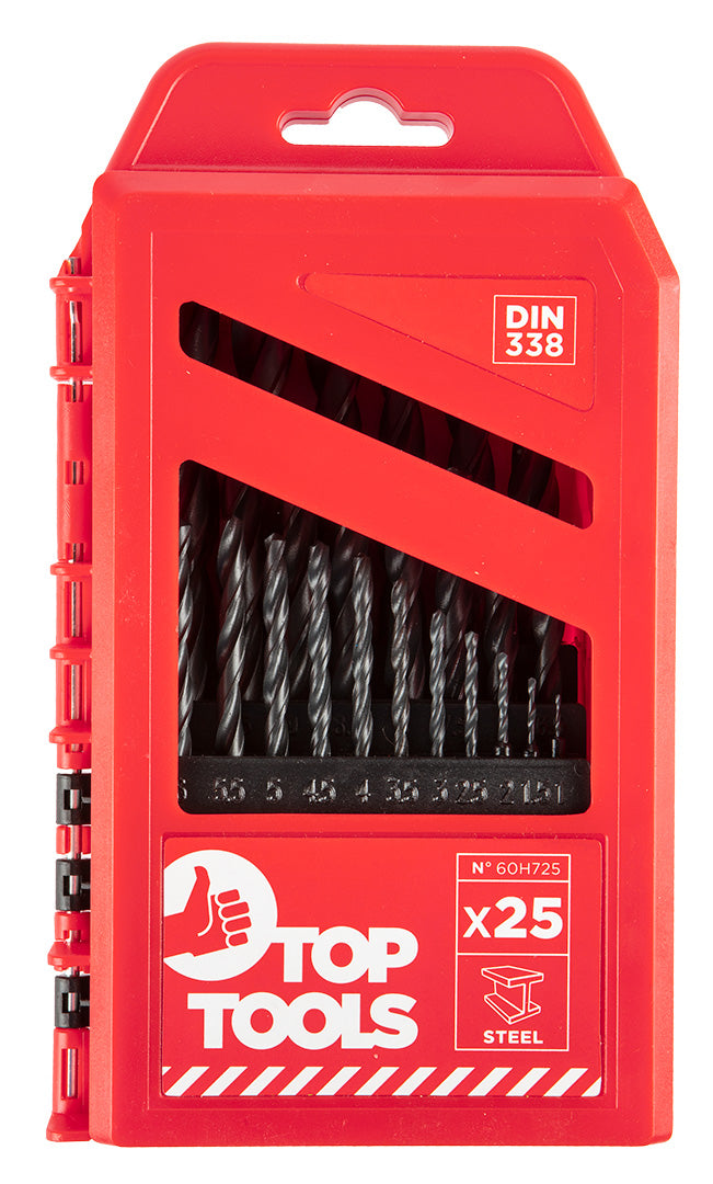 Vrták do kovu, HSS, sada, 1,0 - 13,0 mm, 25 ks od Top Tools nájdeš na naravis.sk