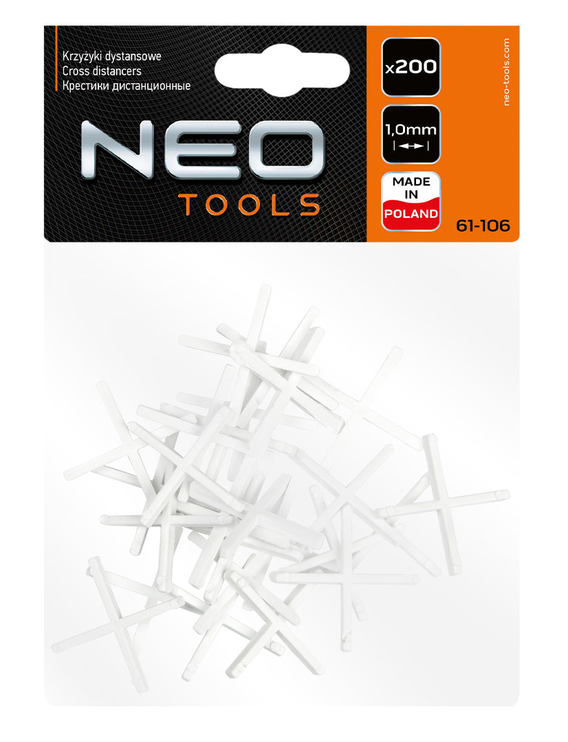 Krížik distančný 1 mm, 200 ks od NEO TOOLS nájdeš na naravis.sk