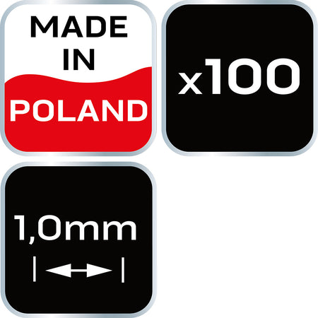 Dištančné krížiky s kruhom 1 mm, 100 ks. od NEO TOOLS nájdeš na naravis.sk
