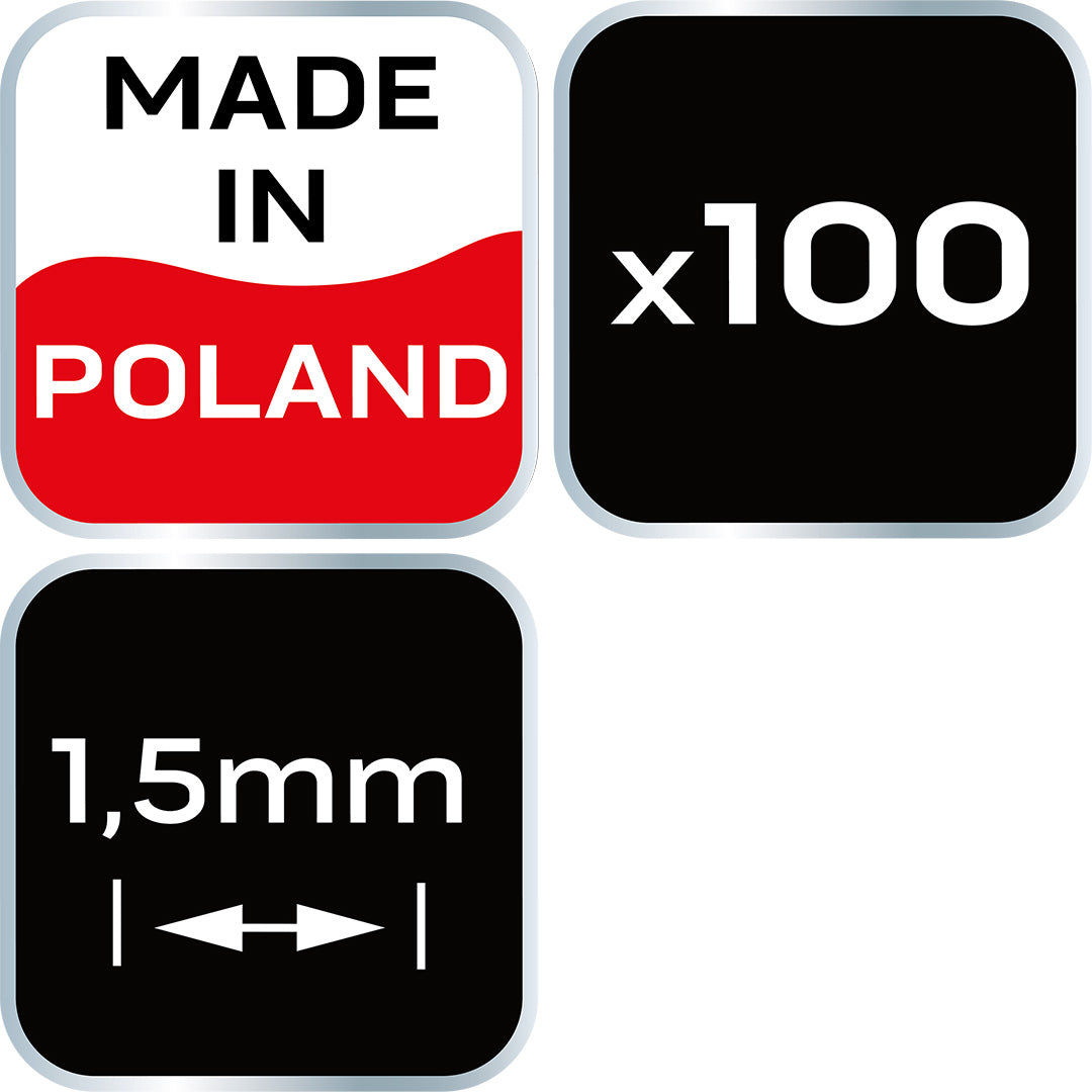 Dištančné krížiky s kruhom 1,5 mm, 100 ks. od NEO TOOLS nájdeš na naravis.sk