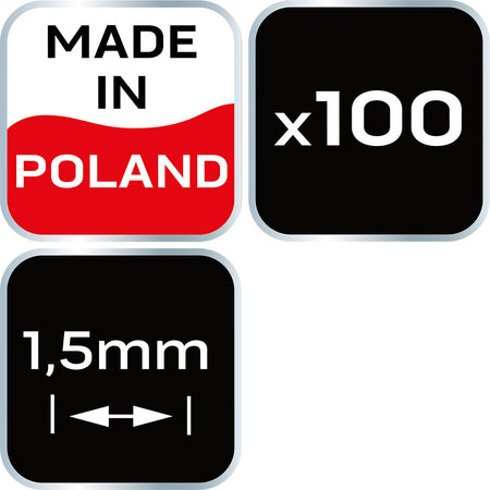Dištančné krížiky s kruhom 1,5 mm, 100 ks. od NEO TOOLS nájdeš na naravis.sk