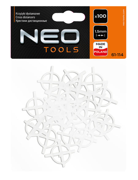 Dištančné krížiky s kruhom 1,5 mm, 100 ks. od NEO TOOLS nájdeš na naravis.sk