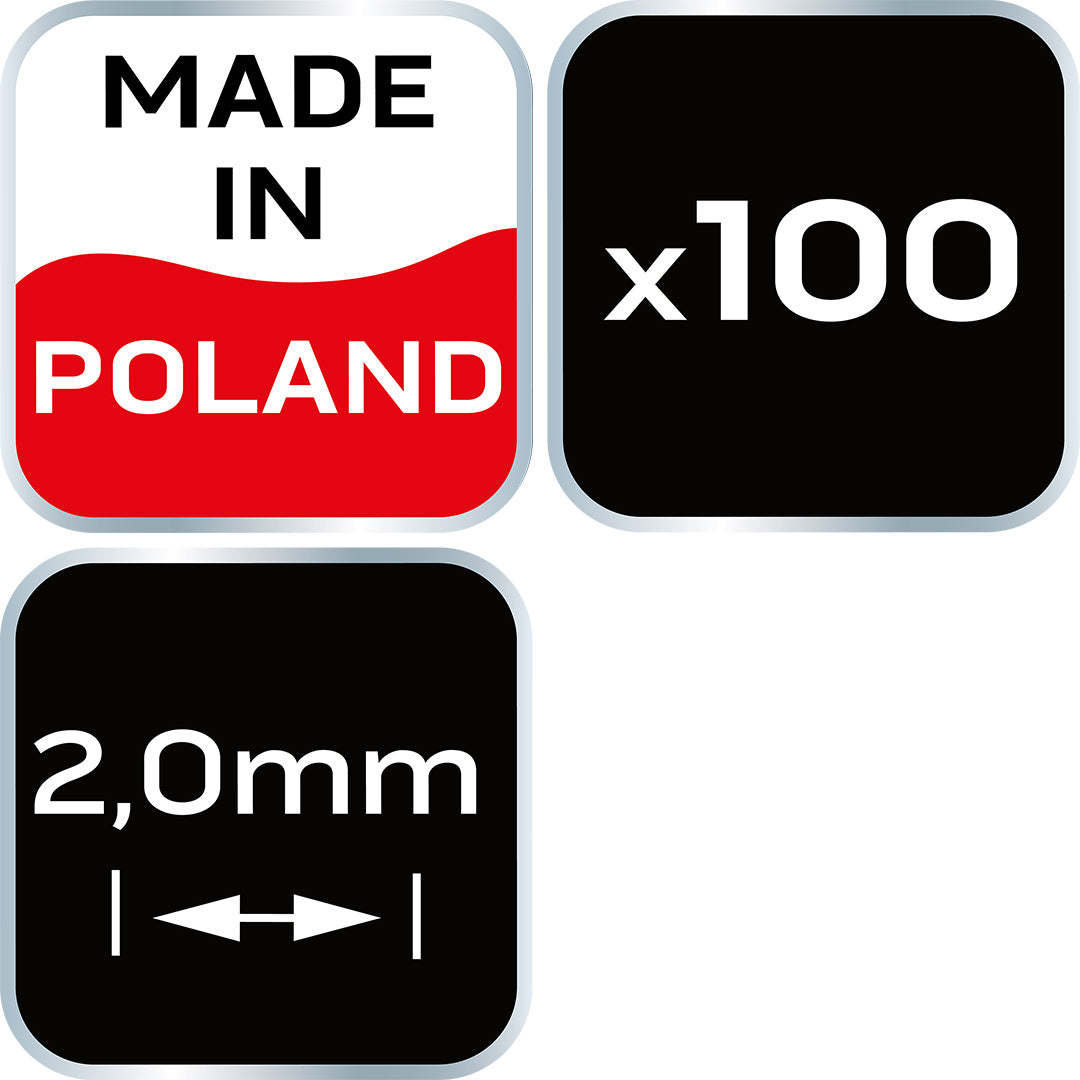 Dištančné krížiky s kruhom 2,0 mm, 100 ks. od NEO TOOLS nájdeš na naravis.sk