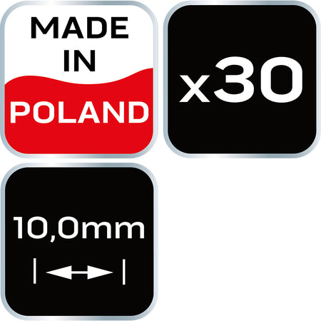 Krížik distančný T 10,0 mm, 30 ks od NEO TOOLS nájdeš na naravis.sk