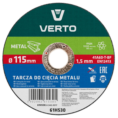 Rezací kotúč na kov T41, 115 x 1,5 x 22 mm od VERTO nájdeš na naravis.sk