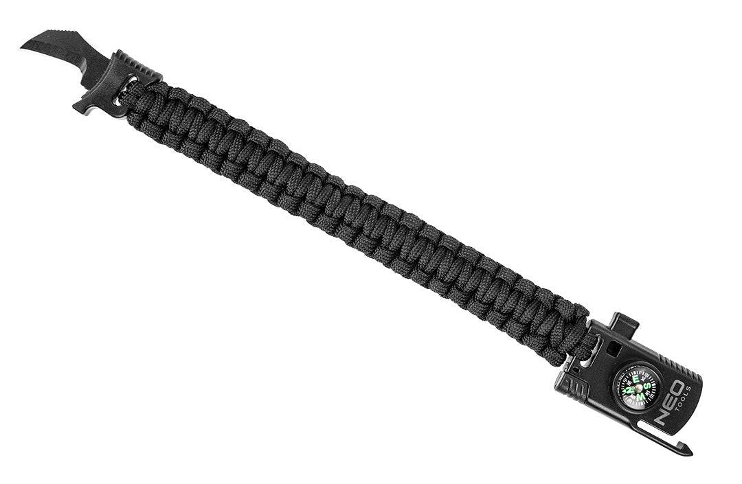 Sada 3 kusov (čelová baterka 99-026, náramok na prežitie 5 v 1 63-140, skladací nôž) od NEO TOOLS nájdeš na naravis.sk