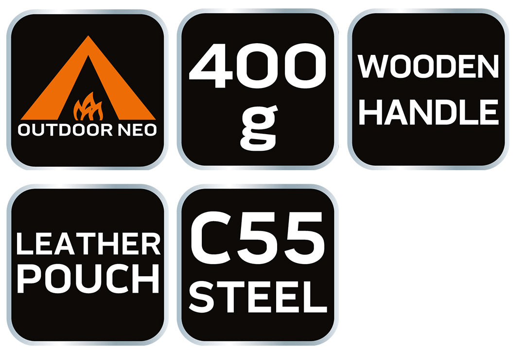 Bushcraftová sekerka v puzdre 400G od NEO TOOLS nájdeš na naravis.sk
