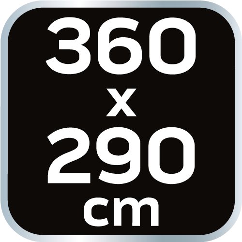 Plachta 360 x 290 2000PU 190T súprava + háky, šnúry od NEO TOOLS nájdeš na naravis.sk