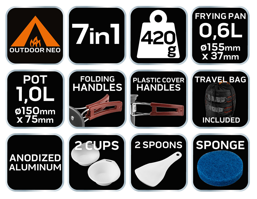 Turistické náčinie 7 v 1 od NEO TOOLS nájdeš na naravis.sk