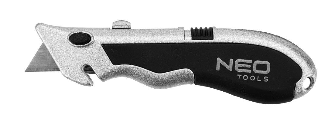 Mini lichobežníkový nôž + 4 čepele v nádobe, násobky po 30. od NEO TOOLS nájdeš na naravis.sk