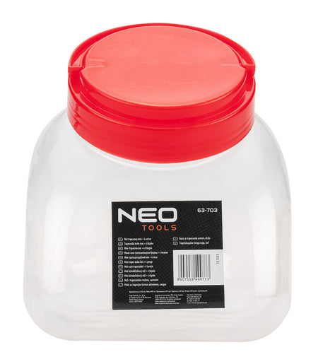 Mini lichobežníkový nôž + 4 čepele v nádobe, násobky po 30. od NEO TOOLS nájdeš na naravis.sk