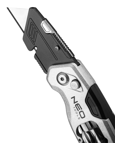 Skladací nôž s lichobežníkovou čepeľou 1+3 čepele, 2 bity od NEO TOOLS nájdeš na naravis.sk