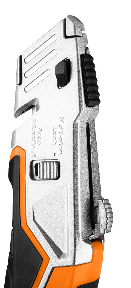 Nôž s lichobežníkovou čepeľou, 1+5 čepelí od NEO TOOLS nájdeš na naravis.sk