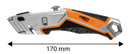 Nôž s lichobežníkovou čepeľou, 1+5 čepelí od NEO TOOLS nájdeš na naravis.sk