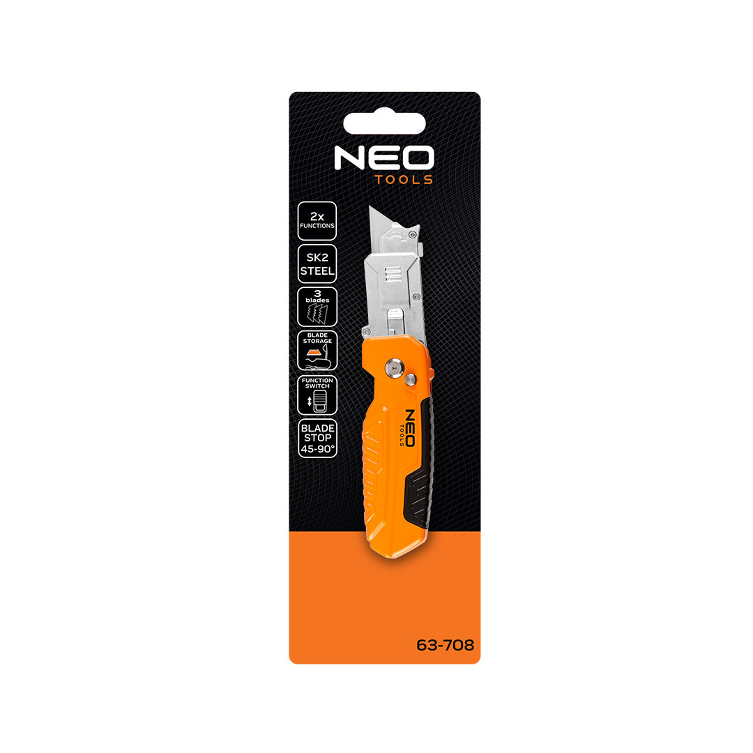 Nôž s trapézovou čepeľou so škrabkou od NEO TOOLS nájdeš na naravis.sk