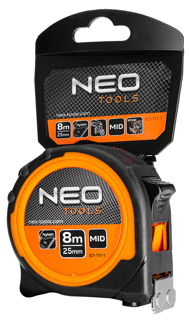 Valcovaný oceľový meter 8 m x 25 mm, magnet od NEO TOOLS nájdeš na naravis.sk