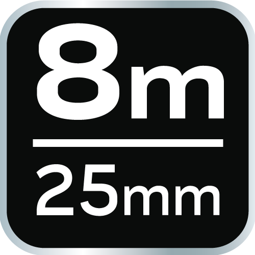 Valcovaný oceľový meter 8 m x 25 mm, magnet od NEO TOOLS nájdeš na naravis.sk
