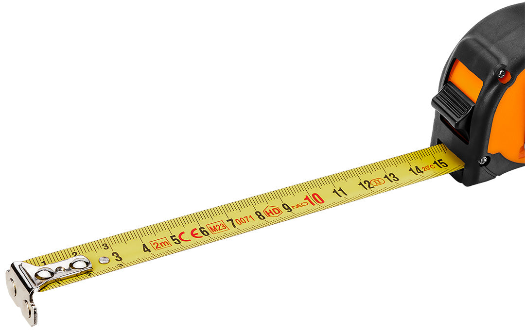 Valcovaný oceľový meter 2 m x 16 mm, magnet od NEO TOOLS nájdeš na naravis.sk