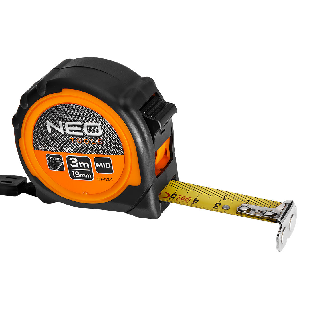 Valcovaný oceľový meter 3 m x 19 mm, magnet od NEO TOOLS nájdeš na naravis.sk