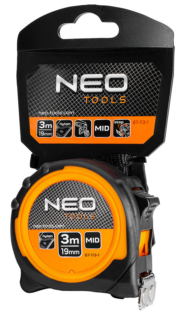 Valcovaný oceľový meter 3 m x 19 mm, magnet od NEO TOOLS nájdeš na naravis.sk