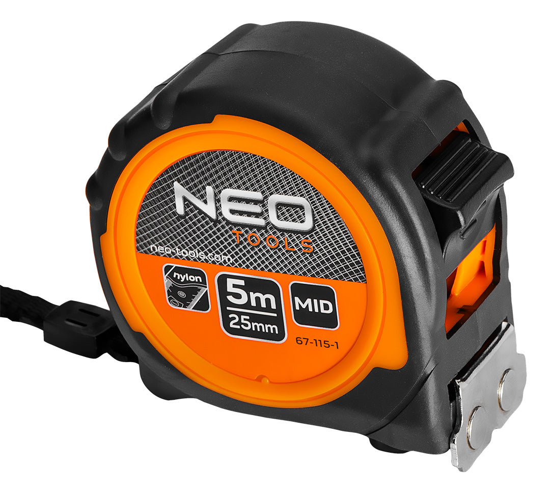 Navinutý oceľový meter 5 m x 25 mm, magnet od NEO TOOLS nájdeš na naravis.sk