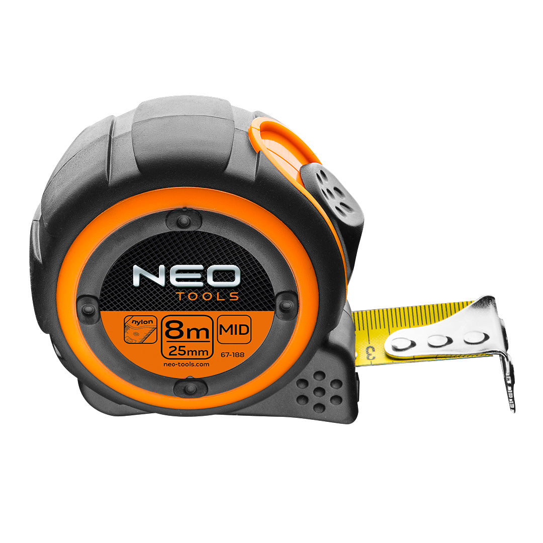 Meter zvinovací oceľový 8 m x 25 mm, magnet od NEO TOOLS nájdeš na naravis.sk