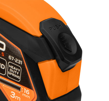Oceľový meter 3 m x 16 mm, automatické zamykanie, tlačidlo stop, magnet od NEO TOOLS nájdeš na naravis.sk