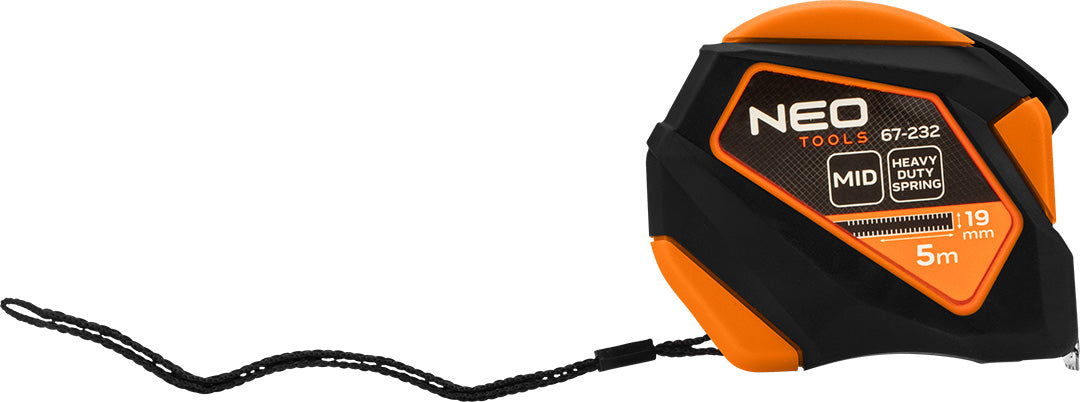 Oceľový meter 5 m x 19 mm, automatické zamykanie, tlačidlo stop, magnet od NEO TOOLS nájdeš na naravis.sk