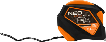 Oceľový meter 10 m x 25 mm, automatické blokovanie, tlačidlo stop, magnet od NEO TOOLS nájdeš na naravis.sk