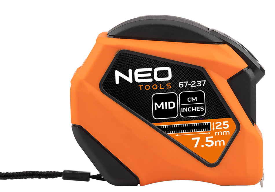 Valcovaný oceľový meter 7,5 m x 25 mm, palec od NEO TOOLS nájdeš na naravis.sk