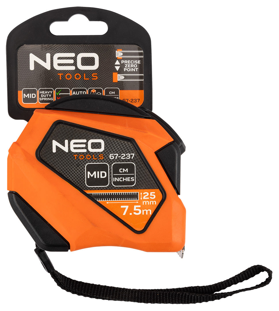 Valcovaný oceľový meter 7,5 m x 25 mm, palec od NEO TOOLS nájdeš na naravis.sk