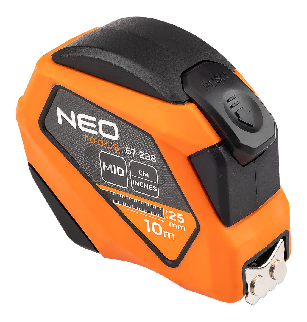 Oceľový meter 10 m x 25 mm, palec od NEO TOOLS nájdeš na naravis.sk