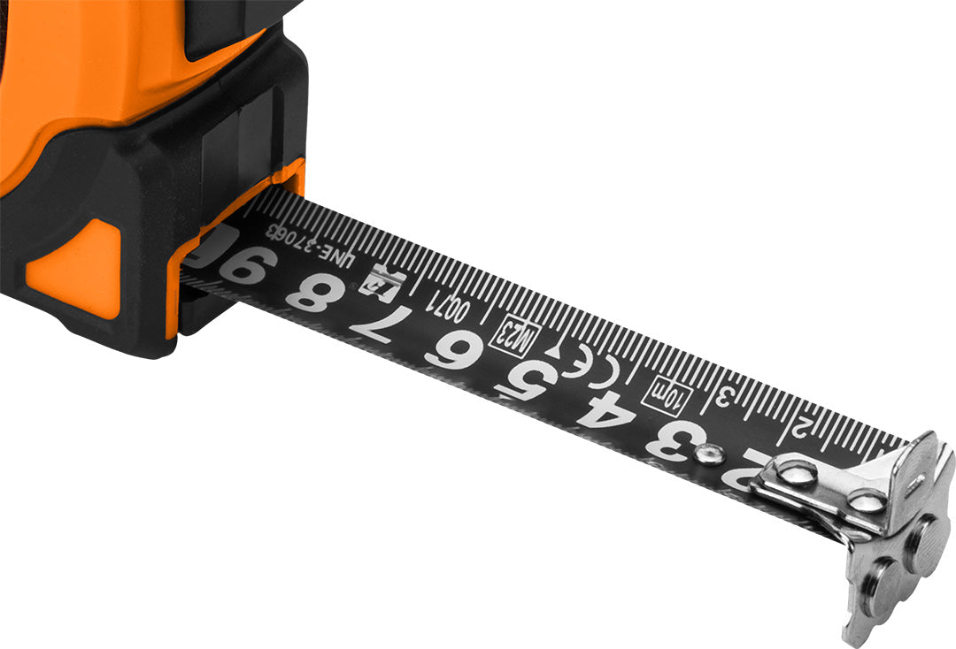Super čierna oceľová valcová miera 3 m x 16 mm, automatické blokovanie, dve tlačidlá na zastavenie, magnet od NEO TOOLS nájdeš na naravis.sk