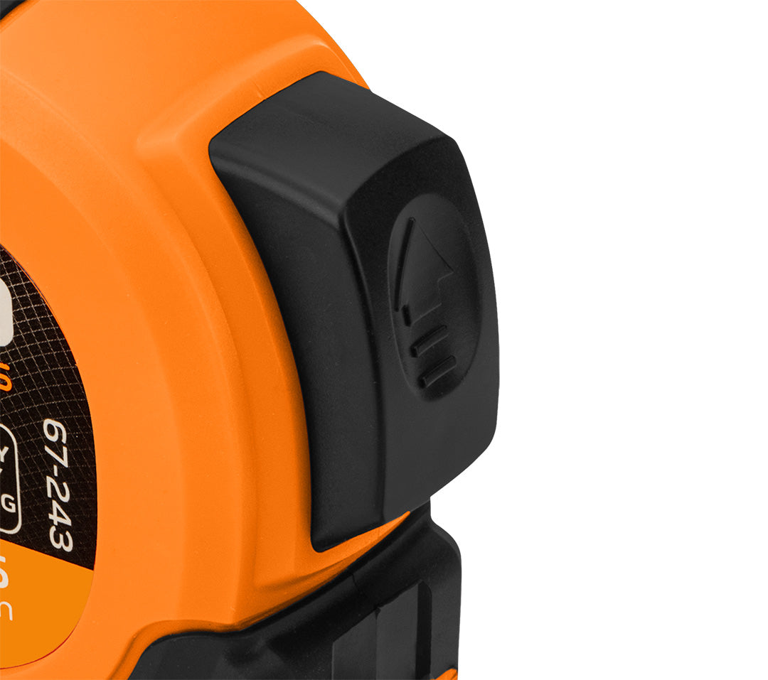 Super čierny oceľový stočený meter 5 m x 25 mm, automatický zámok, dve tlačidlá na zastavenie, magnet od NEO TOOLS nájdeš na naravis.sk