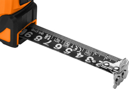 Oceľový meter Super Black 7,5 m x 25 mm, automatický zámok, dve tlačidlá na zastavenie, magnet od NEO TOOLS nájdeš na naravis.sk