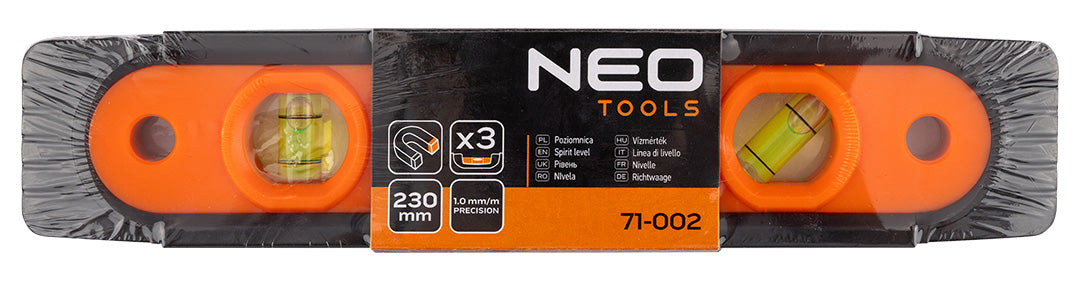 Torpédová vodováha 230 mm, s magnetom od NEO TOOLS nájdeš na naravis.sk