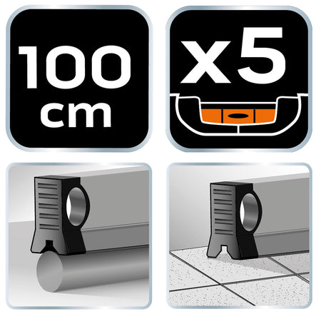 Vodováha, 100 cm, 5 libiel od NEO TOOLS nájdeš na naravis.sk