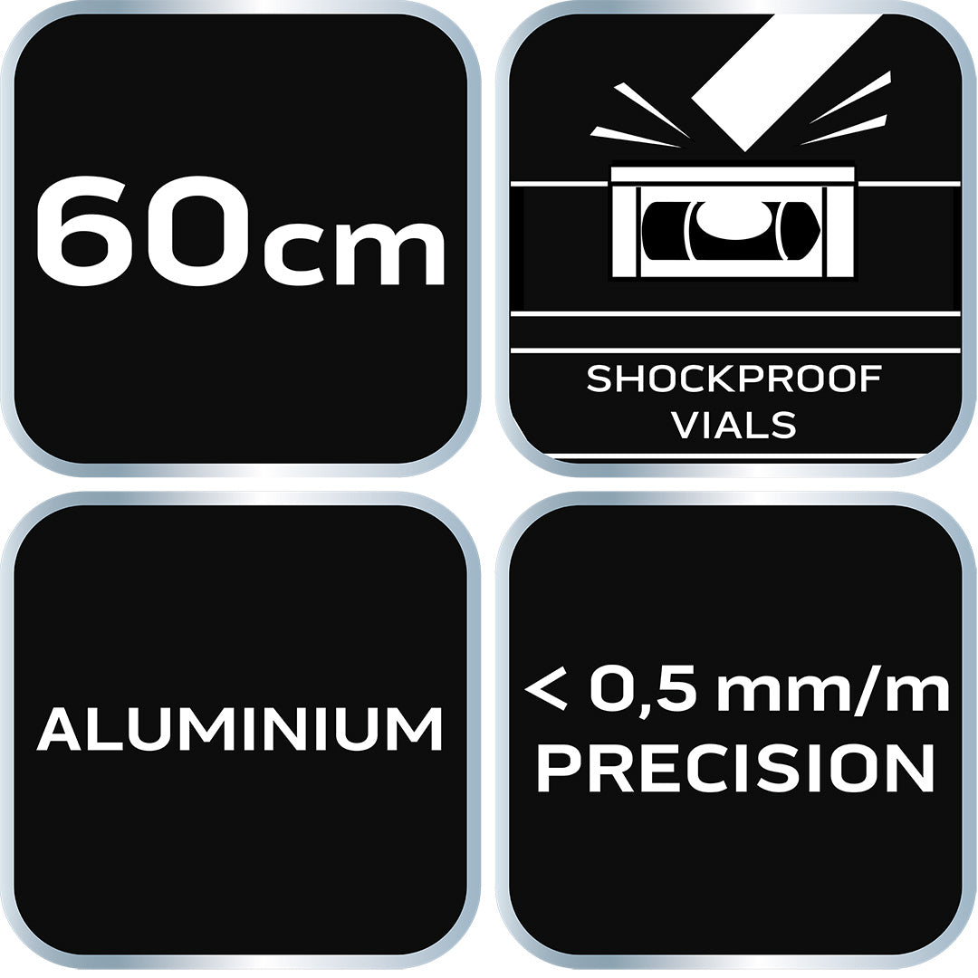 Hliníková vodováha S 300, 3 libelly, 60 cm od NEO TOOLS nájdeš na naravis.sk