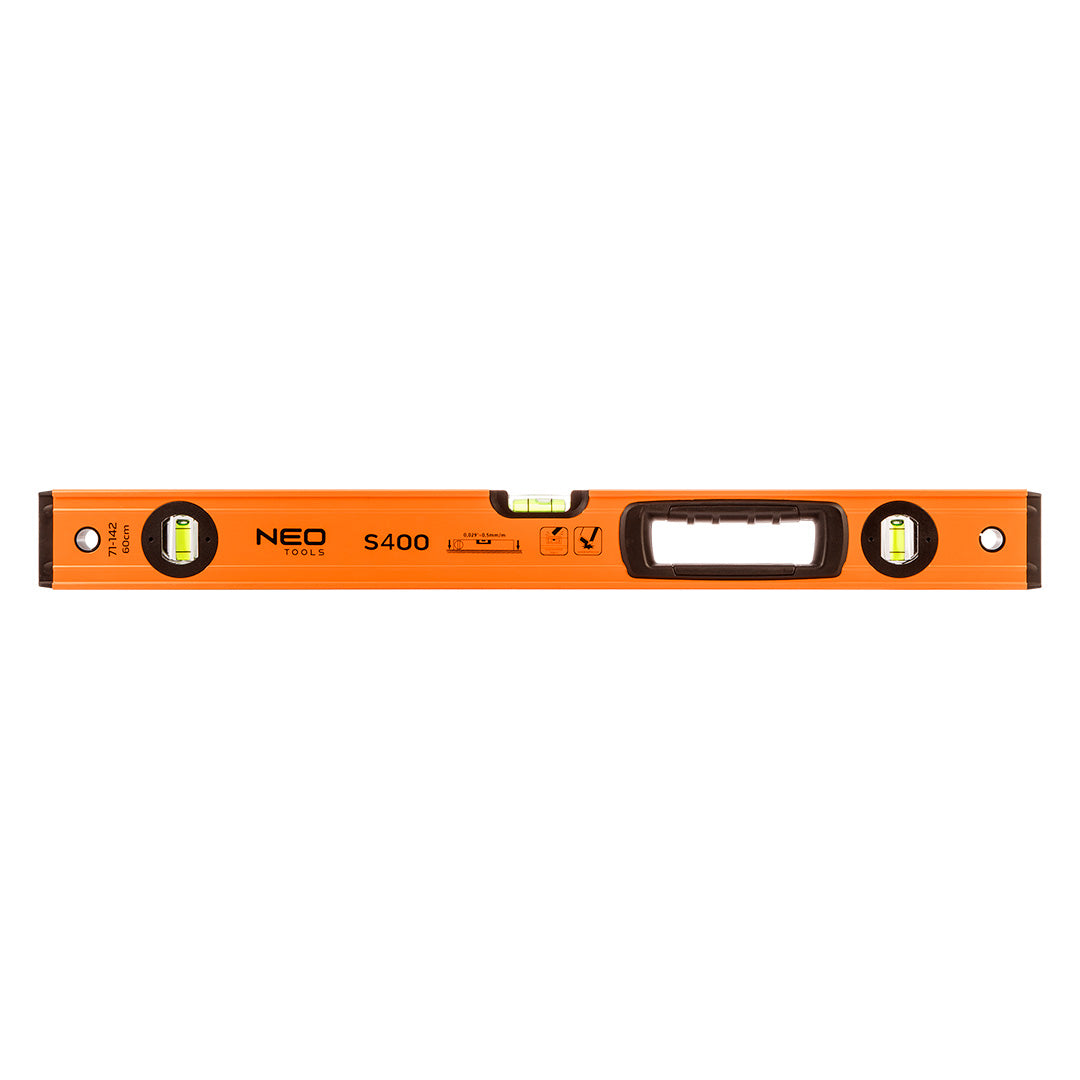Hliníková vodováha S 400, 3 libely, rukoväť, 60 cm od NEO TOOLS nájdeš na naravis.sk