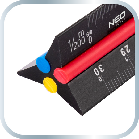 Trojhranné pravítko, 30 cm od NEO TOOLS nájdeš na naravis.sk