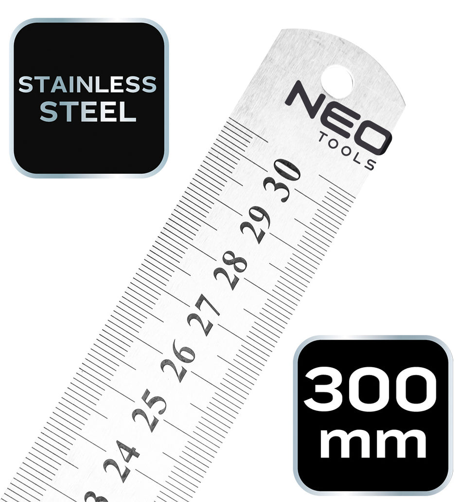 Pravítko oceľové, 30 cm od NEO TOOLS nájdeš na naravis.sk