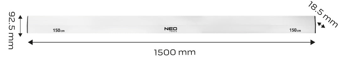 Omietková lišta 150 cm, lichobežníková od NEO TOOLS nájdeš na naravis.sk