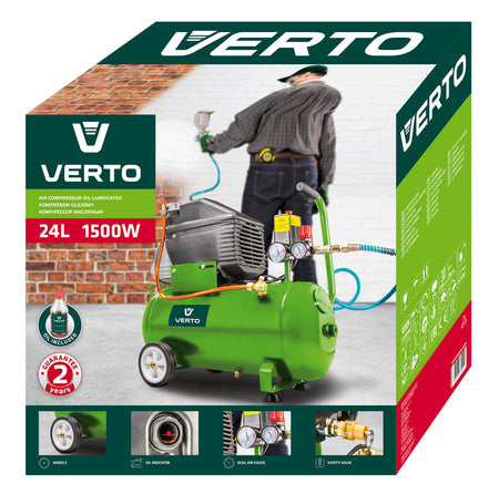 Olejový kompresor 24l, 230V od VERTO nájdeš na naravis.sk