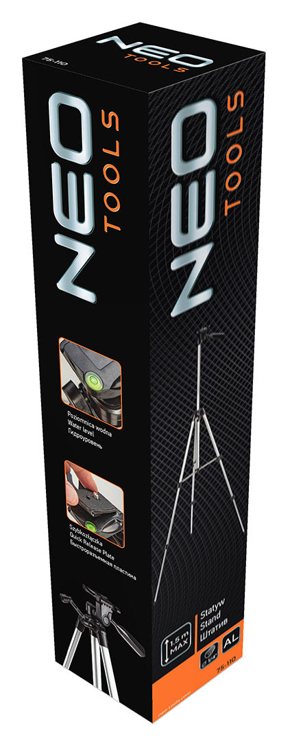Hliníkový statív 1,5 m, závit 1/4", pre krížové lasery od NEO TOOLS nájdeš na naravis.sk