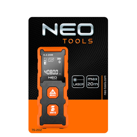 Laserový diaľkomer, rozsah práce 0,2 - 20 m od NEO TOOLS nájdeš na naravis.sk