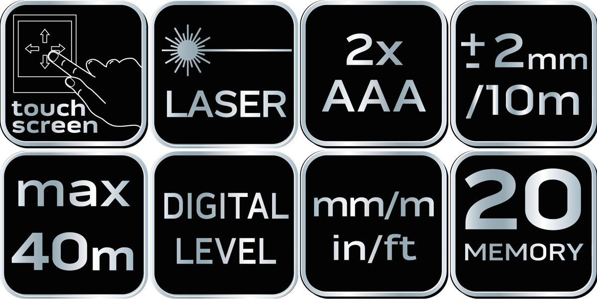 Laserový diaľkomer, rozsah práce 0,2 - 40 m od NEO TOOLS nájdeš na naravis.sk