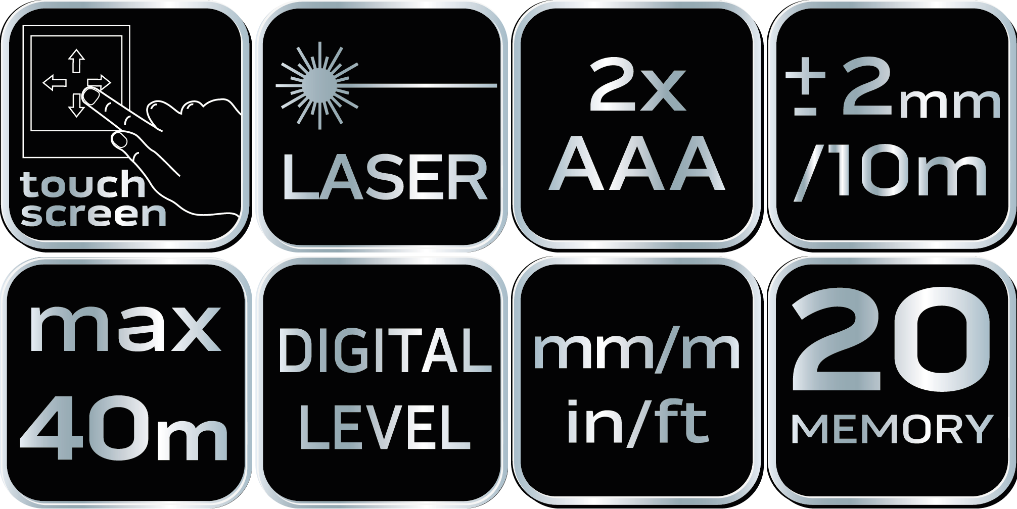 Laserový diaľkomer, rozsah práce 0,2 - 40 m od NEO TOOLS nájdeš na naravis.sk