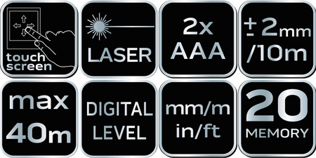 Laserový diaľkomer, rozsah práce 0,2 - 40 m od NEO TOOLS nájdeš na naravis.sk