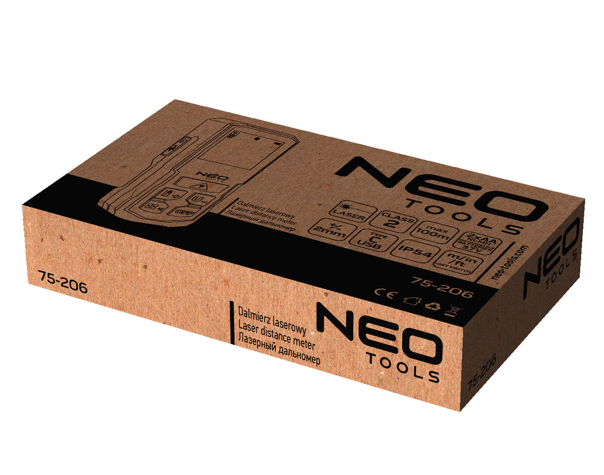 Laserový diaľkomer, rozsah 100 m, IP54 od NEO TOOLS nájdeš na naravis.sk