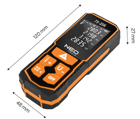 Laserový diaľkomer, rozsah 100 m, IP54 od NEO TOOLS nájdeš na naravis.sk